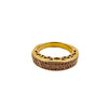 Wholesale Women's Stainless Steel Geometric Fashionable Electroplated Zircon Ring