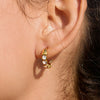Wholesale Women's Stainless Steel Geometric Fishshaped Cshaped Electroplated Earrings