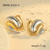 Wholesale Women's Stainless Steel Geometric Fivepointed Star Love Earrings Electroplated Light Luxury Nonfading