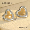 Wholesale Women's Stainless Steel Geometric Fivepointed Star Love Earrings Electroplated Light Luxury Nonfading