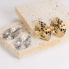 Wholesale Women's Stainless Steel Geometric Flower Hollow Design Earrings