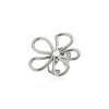 Wholesale Women's Stainless Steel Geometric Flower Hollow Open Ring With Polished Electroplating