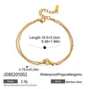 Wholesale Women's Stainless Steel Geometric French Retro Electroplated Bracelet Jewelry With White Zirconium