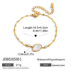 Wholesale Women's Stainless Steel Geometric French Retro Electroplated Bracelet Jewelry With White Zirconium
