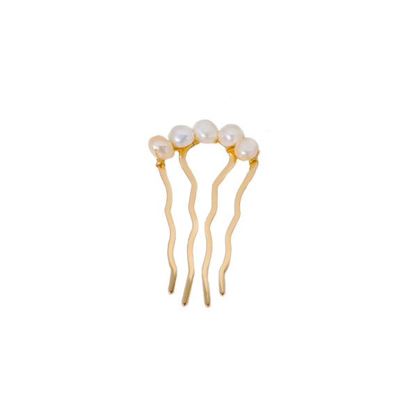 Wholesale Women's Stainless Steel Geometric Handmade Ushaped Pearl Hairpin