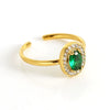 Wholesale Women's Stainless Steel Geometric Heart Drop Shape Electroplated Zircon Ring