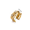 Wholesale Women's Stainless Steel Geometric Heart Shape 18K Gold Inlaid Ring
