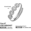 Wholesale Women's Stainless Steel Geometric Heartshaped Electroplated 18K Gold Open Thin Band Tail Ring Set Accessories