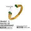 Wholesale Women's Stainless Steel Geometric Heartshaped Electroplated 18K Gold Open Thin Band Tail Ring Set Accessories
