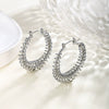 Wholesale Women's Stainless Steel Geometric Heartshaped Hoop Earrings Electroplated