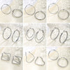 Wholesale Women's Stainless Steel Geometric Heartshaped Hoop Earrings Electroplated