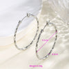 Wholesale Women's Stainless Steel Geometric Heartshaped Hoop Earrings Electroplated