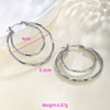Wholesale Women's Stainless Steel Geometric Heartshaped Hoop Earrings Electroplated