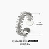 Wholesale Women's Stainless Steel Geometric Hip Hop Style Electroplated Ring