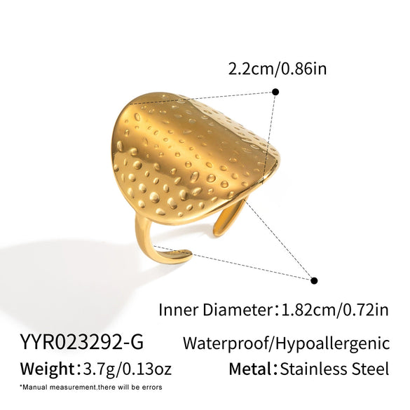 Wholesale Women's Stainless Steel Geometric Hiphop Street Bar Ring With Textured Colorful Electroplated Finish Environmentally Friendly Highend Niche Light Luxury