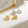 Wholesale Women's Stainless Steel Geometric Hollow Ear Clip Electroplated Modern Minimalist Allmatch Nonfading Earrings