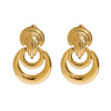 Wholesale Women's Stainless Steel Geometric Hollow Earrings Jewelry With Electroplating And Modern Minimalist Design