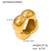 Wholesale Women's 316L Stainless Steel Geometric Hollow Flower Ring With Electroplating