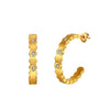 Wholesale Women's Stainless Steel Geometric Honeycomb Diamondstudded Earrings With Vacuum Real Gold Plating In Pvd Furnace
