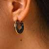 Wholesale Women's Stainless Steel Geometric Hoopshaped Electroplated Earrings