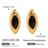 Wholesale Women's Stainless Steel Geometric Horse Eye Earrings With Electroplating Light Luxury Quiet Design