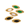 Wholesale Women's Stainless Steel Geometric Horse Eye Earrings With Electroplating Light Luxury Quiet Design