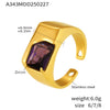 Wholesale Women's Stainless Steel Geometric Inlaid Zircon Finger Ring With Electroplating And Light Luxury Style