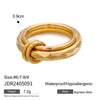 Wholesale Women's Stainless Steel Geometric Ins Style Ring With Electroplating