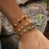 Wholesale Women's Stainless Steel Geometric Insect Bracelet And Clavicle Chain With Electroplating