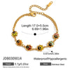 Wholesale Women's Stainless Steel Geometric Insect Bracelet And Clavicle Chain With Electroplating