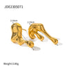 Wholesale Women's Stainless Steel Geometric Irregular Creative Electroplated Earrings