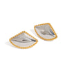 Wholesale Women's Stainless Steel Geometric Irregular Earrings With Electroplating