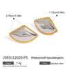 Wholesale Women's Stainless Steel Geometric Irregular Earrings With Electroplating