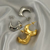 Wholesale Women's Stainless Steel Geometric Irregular Electroplated Earrings