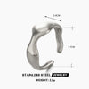Wholesale Women's Stainless Steel Geometric Irregular Open Adjusting Ring With Electroplating