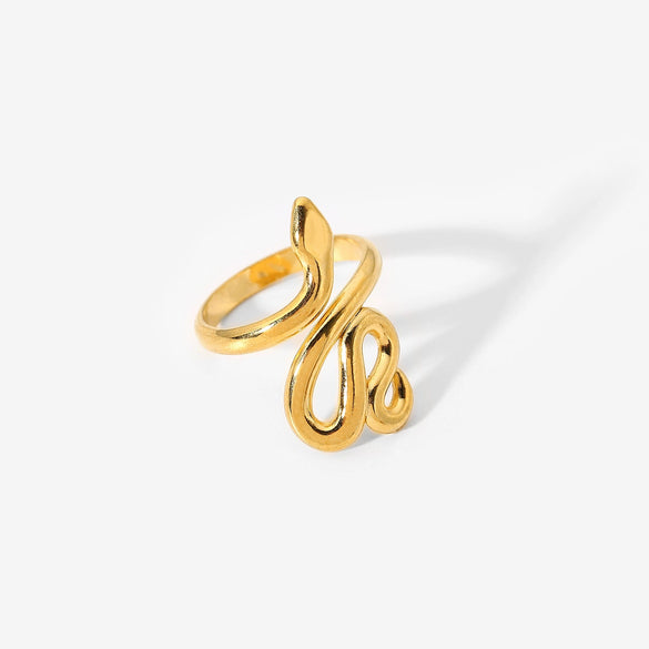 Wholesale Women's Stainless Steel Geometric Irregular Opening Ring With Electroplating Jewelry