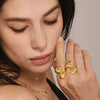 Wholesale Women's 316L Stainless Steel Geometric Irregular Ring Pvd Electroplated 18K Gold Color
