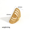 Wholesale Women's Stainless Steel Geometric Irregular Ring With Electroplating And 18K Gold Styling
