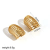 Wholesale Women's Stainless Steel Geometric Irregular Ring With Electroplating And 18K Gold Styling