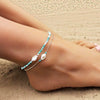 Wholesale Women's Stainless Steel Geometric Jewelry With White Shell Rice Beads Electroplated And Minimalist Style