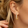 Wholesale Women's Stainless Steel Geometric Jshaped Earrings With Pvd Furnace Vacuum Real Gold Plating