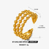 Wholesale Women's Stainless Steel Geometric Leaf Open Ring With 18K Gold Plated Electroplating In Plants Flowers Style