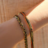 Wholesale Women's Stainless Steel Geometric Leopard Print Electroplated Snake Bone Chain Bracelet Jewelry Set