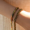 Wholesale Women's Stainless Steel Geometric Leopard Print Electroplated Snake Bone Chain Bracelet Jewelry Set