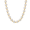 Wholesale Women's 316L Stainless Steel Geometric Light Luxury Electroplated Collarbone Necklace With Imitation Pearl And Woolen Chain