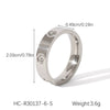 Wholesale Women's Stainless Steel Geometric Light Luxury Simple Ring With Electroplating And Diamondlike Gloss