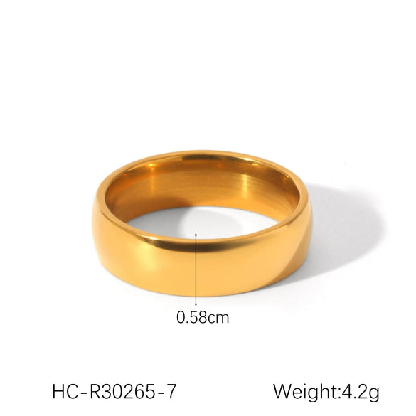 Wholesale Women's Stainless Steel Geometric Light Luxury Simple Ring With Electroplating And Diamondlike Gloss