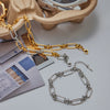 Wholesale Women's Stainless Steel Geometric Light Luxury Style Electroplated Chain Cross Buckle Bracelet