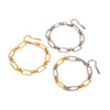 Wholesale Women's Stainless Steel Geometric Light Luxury Style Electroplated Chain Cross Buckle Bracelet