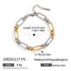Wholesale Women's Stainless Steel Geometric Light Luxury Style Electroplated Chain Cross Buckle Bracelet